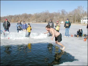 Jumping in the lake