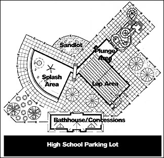 Sketch of proposed aquatic park