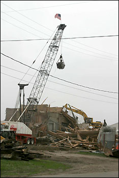 Elevator demolished