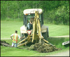 machine buring electrical line