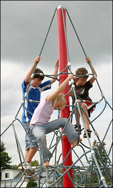 New playground equipment