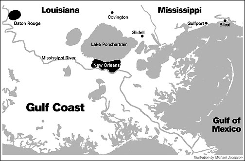 Map of Louisiana