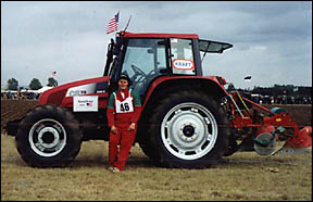 Conrad Gruber plowing