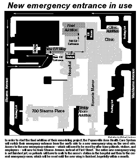 Map of new er entrance