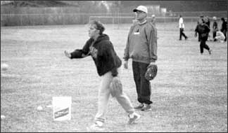 Softball practice