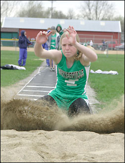 Tara in the long jump