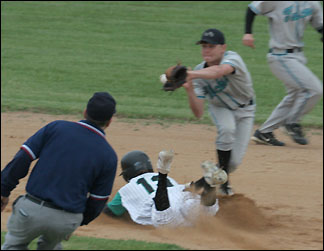 Hansen slides safely into second