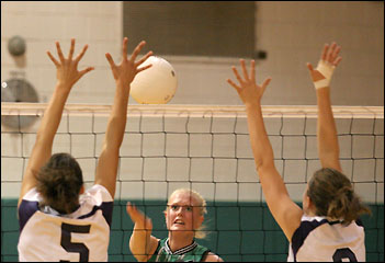 volleyball hit