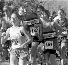 Brooke and Kim running